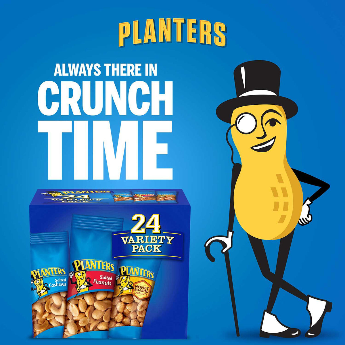 Planters Variety Pack Cashews & Peanuts, 24 pk.