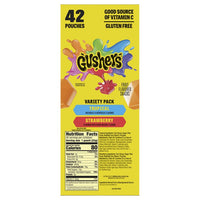 Fruit Gushers Fruit Flavored Snacks, Variety Pack, 0.8 oz, 42-Count