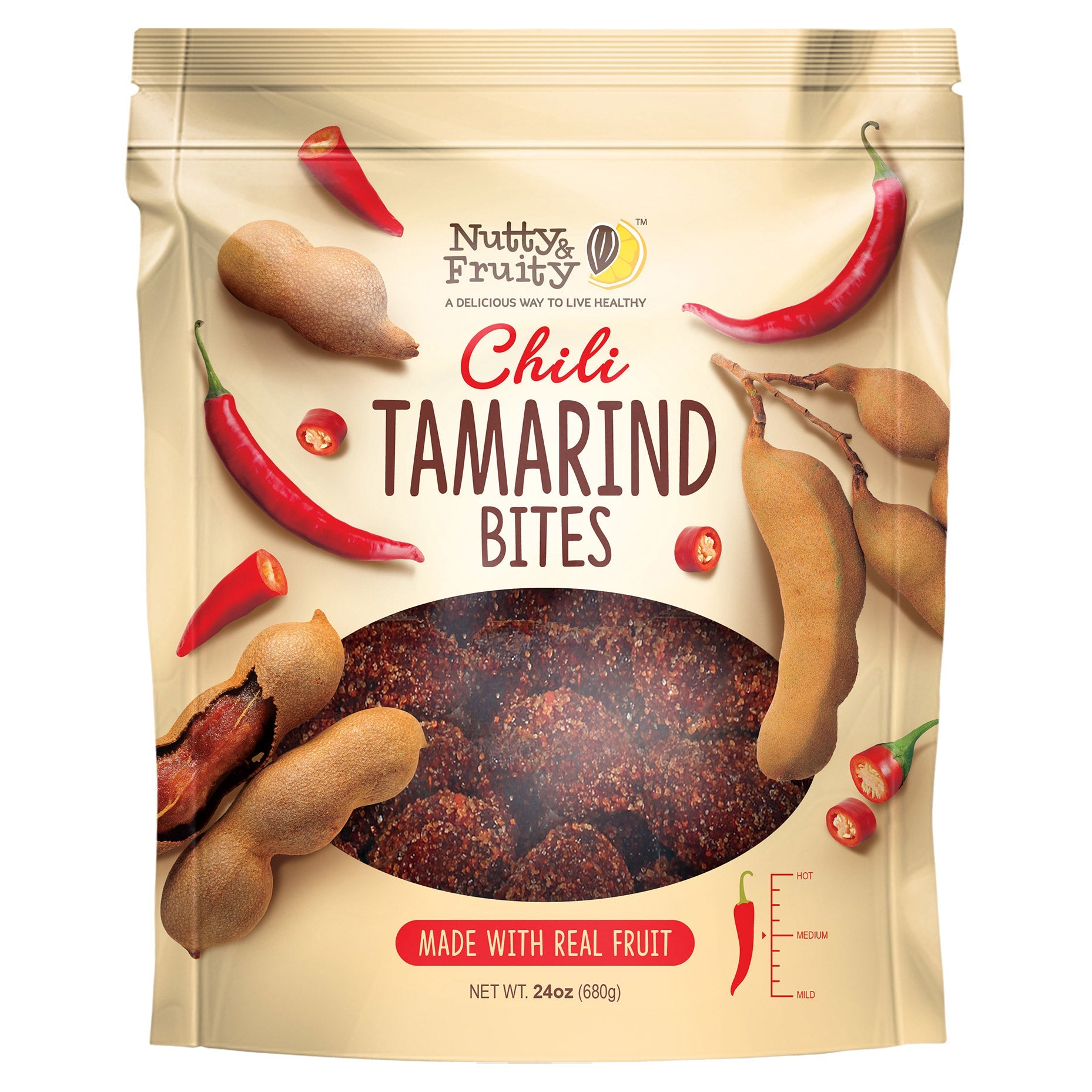 Nutty & Fruity Spicy Chili Tamarind Bites, 24 oz
