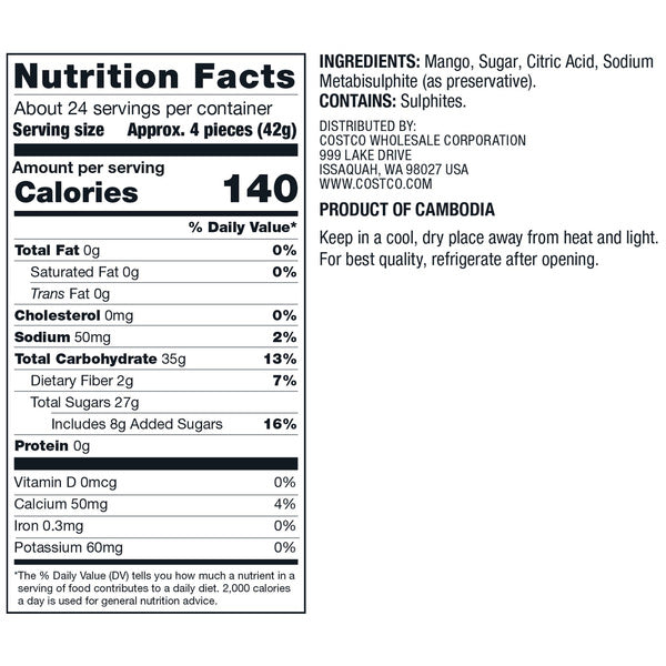 Kirkland Signature Dried Mangoes, Sweetened, 35 oz
