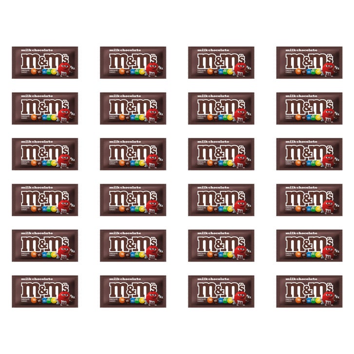 M&M's Milk Chocolate Candy, Full Size, 1.69 oz, 48-count