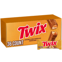 Twix Caramel Cookie Chocolate Candy Bar, Full Size, 1.79 oz, 36-count