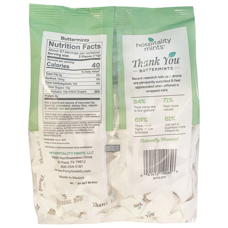 Hospitality Mints Thank You Buttermints, 26 oz