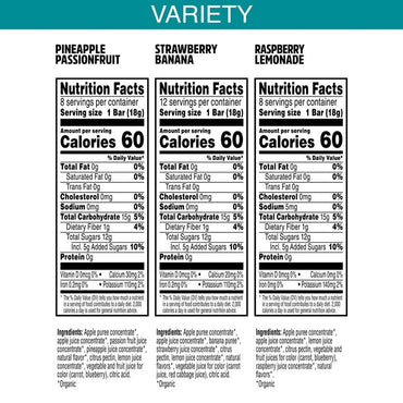 Pure Organic Layered Fruit Bars, Variety Pack,  0.63 oz, 28-count
