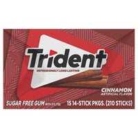 Trident Sugar Free Gum, Cinnamon, 14 Pieces, 15-count