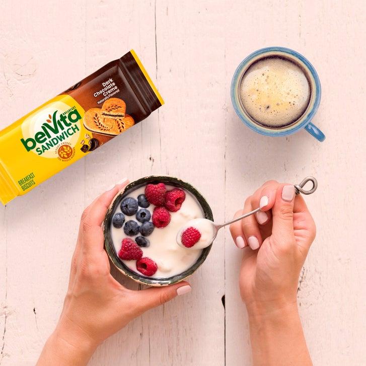 belVita Breakfast Sandwich Biscuits, Dark Chocolate Creme, 1.76 oz, 25-count