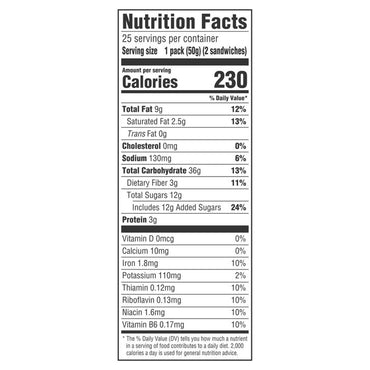 belVita Breakfast Sandwich Biscuits, Dark Chocolate Creme, 1.76 oz, 25-count