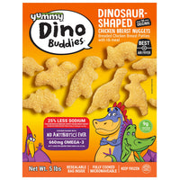 Dino Buddies Yummy Dino Buddies Dinosaur-Shaped Chicken Breast Nuggets, 5 lbs