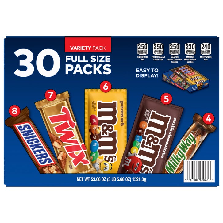 M&M's, Snickers and More Chocolate Candy Bars, Variety Pack, 30-count