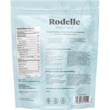 Rodelle Gourmet Baking Cocoa Powder, 25 oz