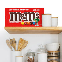 M&M's Chocolate Candy, Peanut Butter, Full Size 1.63 oz, 24-count