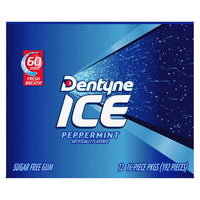 Dentyne Ice Sugar Free Gum, Peppermint, 12-count