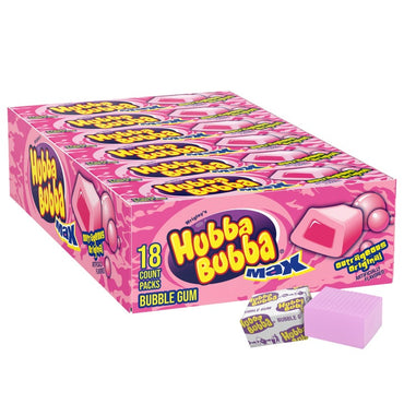 Hubba Bubba Max Chewing Gum, Original Bubble Gum, 5-pieces, 18-count