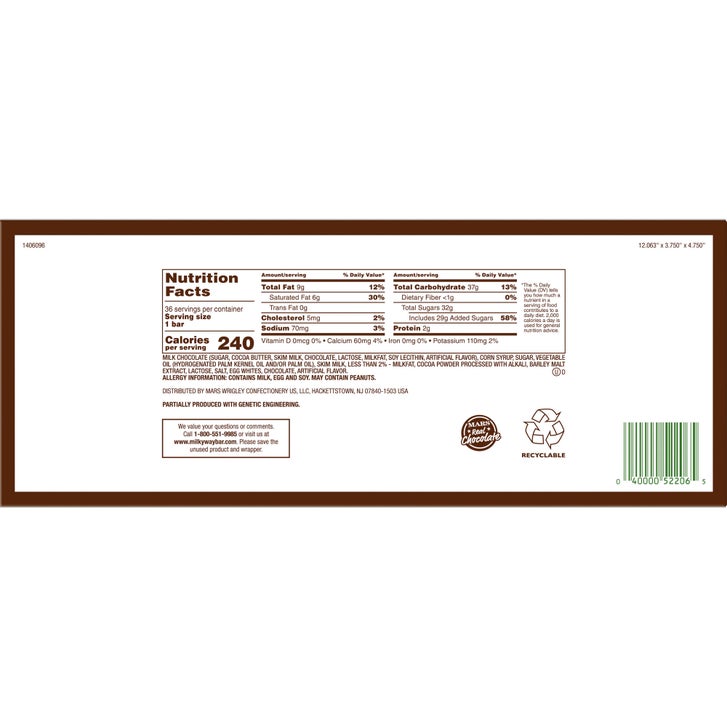 Milky Way Full Size Chocolate Candy, Caramel, 1.84 oz, 36-count
