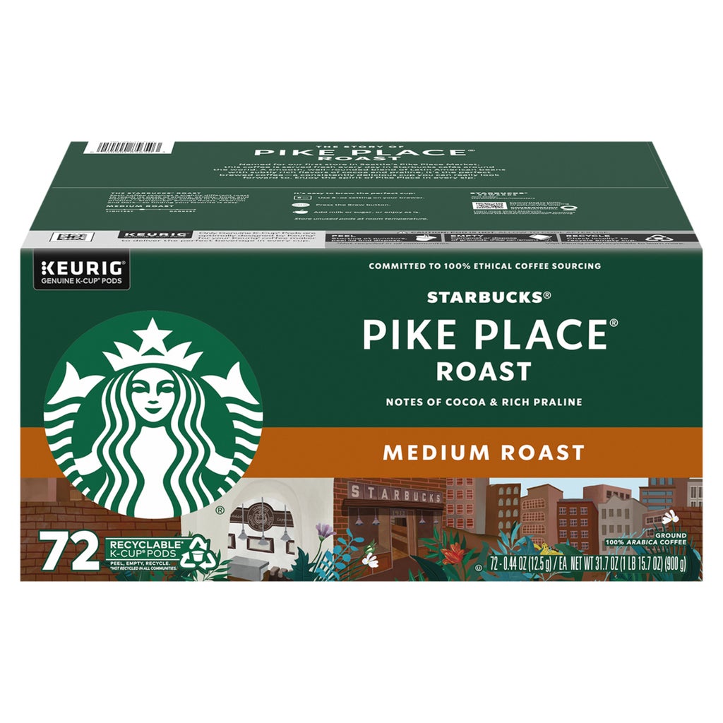 Starbucks Pike Place Medium Roast K-Cup 72-count