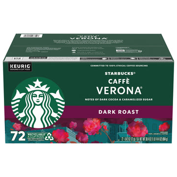 Starbucks Caffè Verona Dark Roast K-Cup Pods, 72 Count